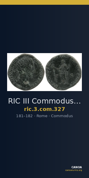 RIC III Commodus 327 — CANOA