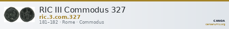 RIC III Commodus 327 — CANOA