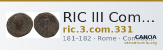 RIC III Commodus 331 — CANOA