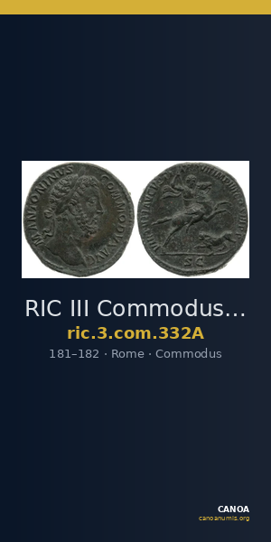 RIC III Commodus 332A — CANOA