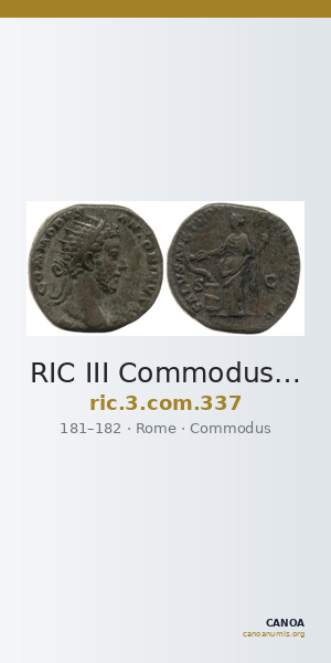 RIC III Commodus 337 — CANOA