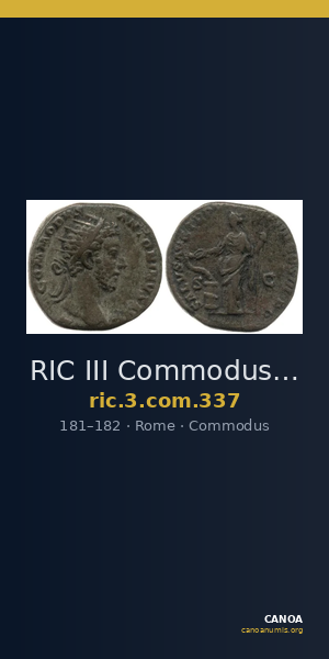 RIC III Commodus 337 — CANOA