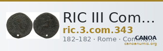 RIC III Commodus 343 — CANOA
