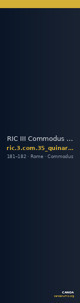 RIC III Commodus 35 (quinarius) — CANOA