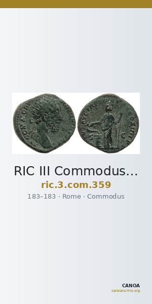 RIC III Commodus 359 — CANOA