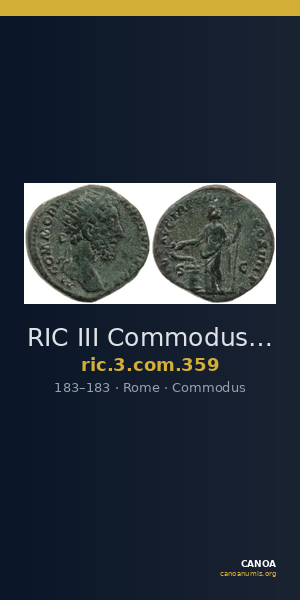 RIC III Commodus 359 — CANOA