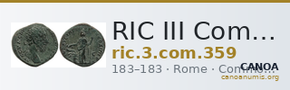 RIC III Commodus 359 — CANOA