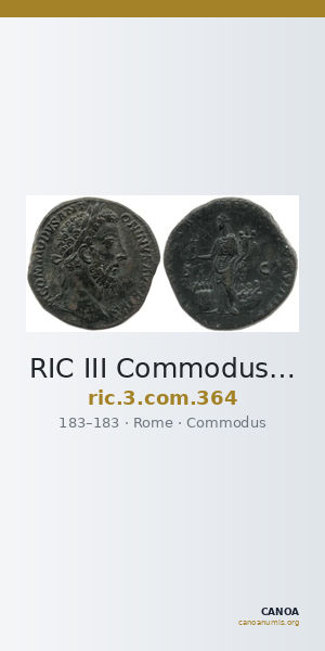 RIC III Commodus 364 — CANOA