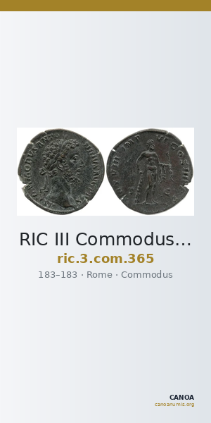 RIC III Commodus 365 — CANOA