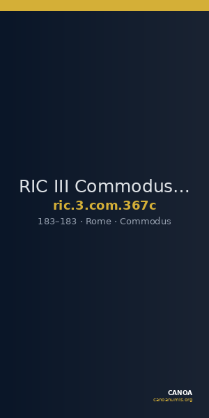 RIC III Commodus 367c — CANOA