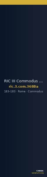 RIC III Commodus 368Ba — CANOA