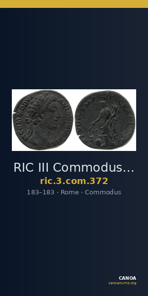 RIC III Commodus 372 — CANOA
