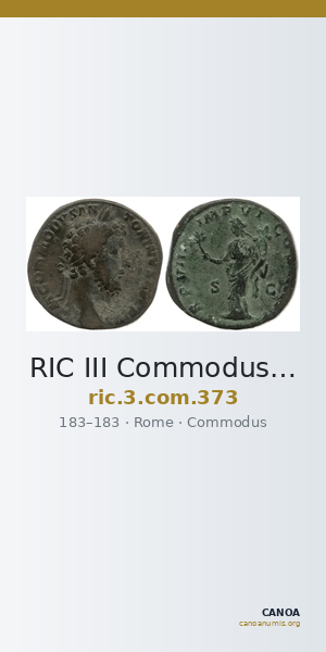 RIC III Commodus 373 — CANOA