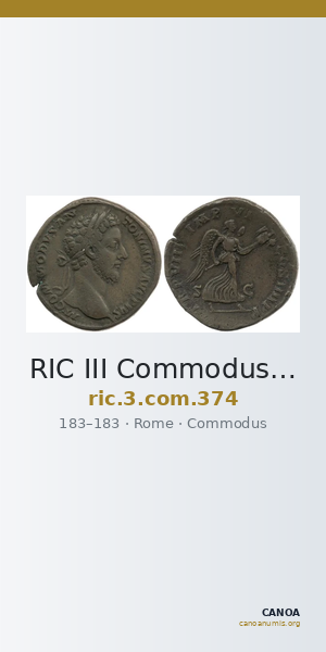 RIC III Commodus 374 — CANOA