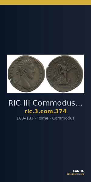 RIC III Commodus 374 — CANOA