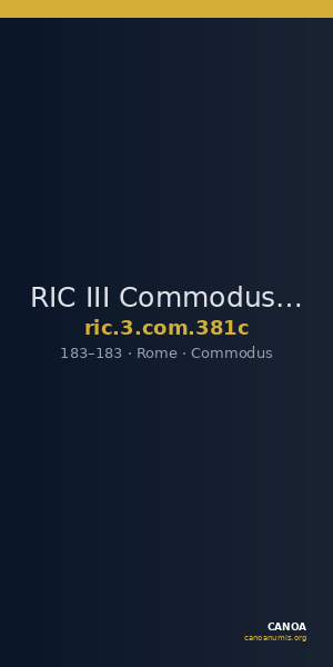 RIC III Commodus 381c — CANOA