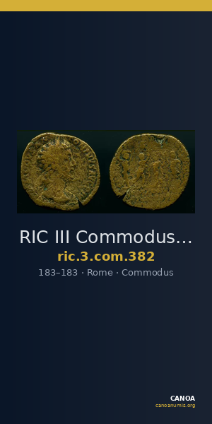 RIC III Commodus 382 — CANOA