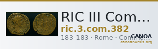 RIC III Commodus 382 — CANOA