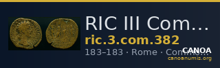 RIC III Commodus 382 — CANOA