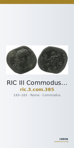 RIC III Commodus 385 — CANOA