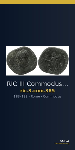 RIC III Commodus 385 — CANOA