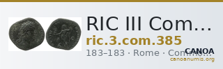 RIC III Commodus 385 — CANOA