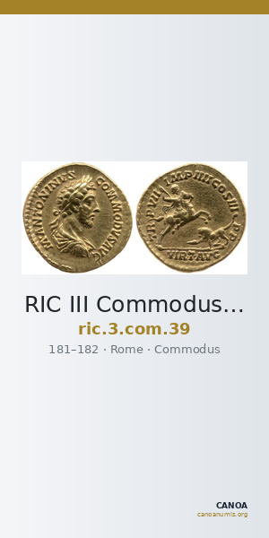 RIC III Commodus 39 — CANOA