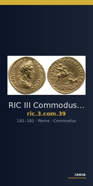 RIC III Commodus 39 — CANOA