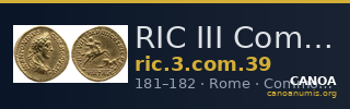 RIC III Commodus 39 — CANOA