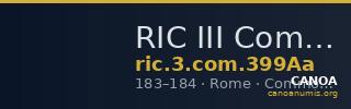 RIC III Commodus 399Aa — CANOA