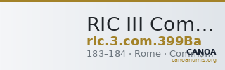RIC III Commodus 399Ba — CANOA