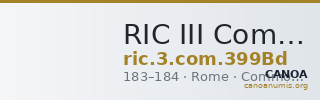 RIC III Commodus 399Bd — CANOA