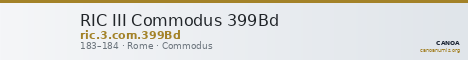 RIC III Commodus 399Bd — CANOA