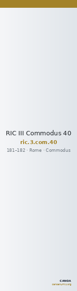 RIC III Commodus 40 — CANOA