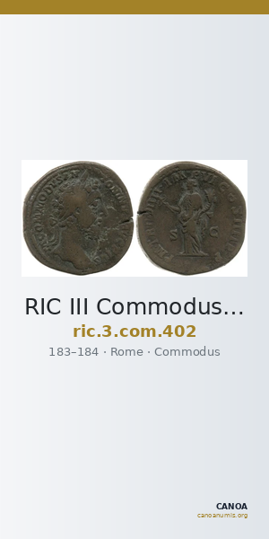 RIC III Commodus 402 — CANOA