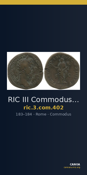 RIC III Commodus 402 — CANOA