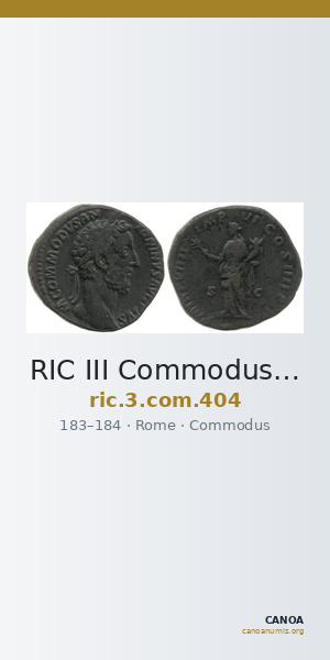 RIC III Commodus 404 — CANOA