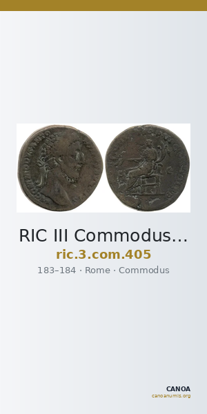 RIC III Commodus 405 — CANOA