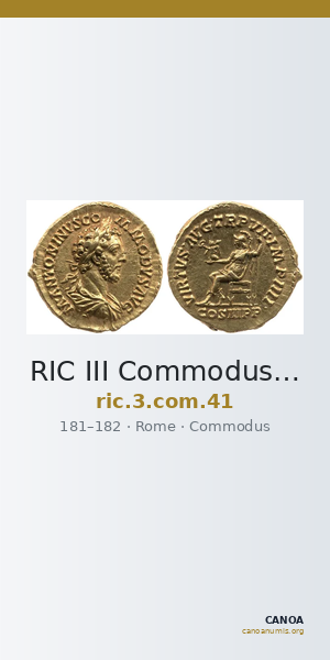 RIC III Commodus 41 — CANOA