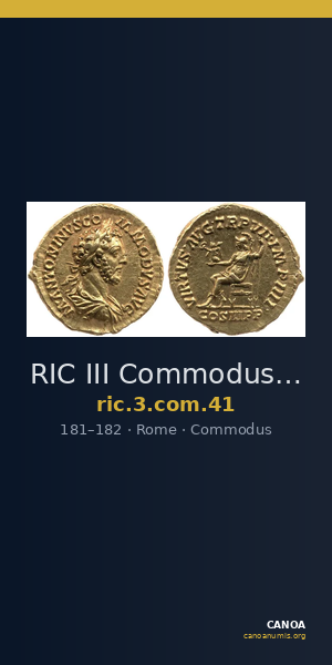 RIC III Commodus 41 — CANOA