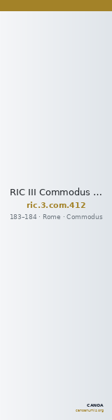 RIC III Commodus 412 — CANOA