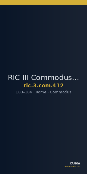 RIC III Commodus 412 — CANOA