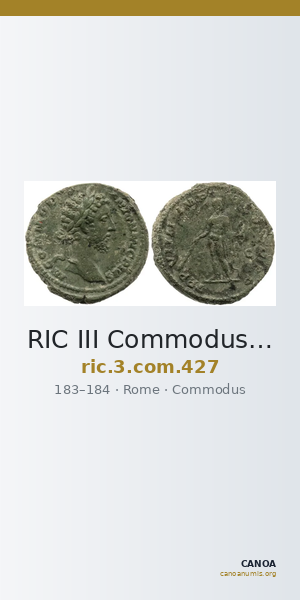 RIC III Commodus 427 — CANOA