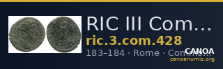 RIC III Commodus 428 — CANOA