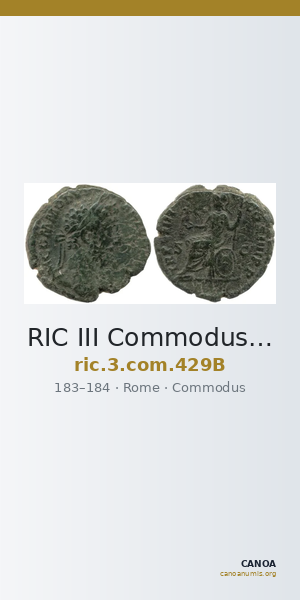 RIC III Commodus 429B — CANOA