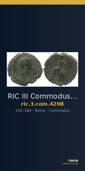 RIC III Commodus 429B — CANOA