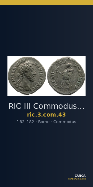 RIC III Commodus 43 — CANOA