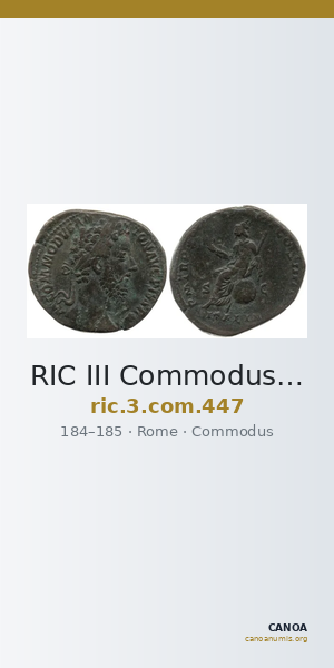 RIC III Commodus 447 — CANOA
