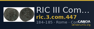 RIC III Commodus 447 — CANOA