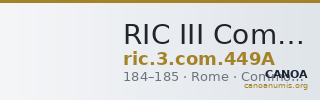RIC III Commodus 449A — CANOA